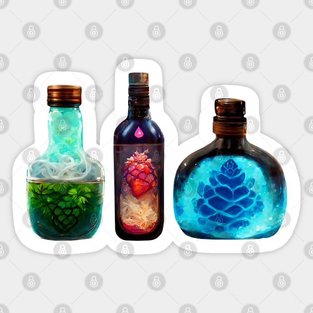 Mana and Health Potions Sticker by Yukiin